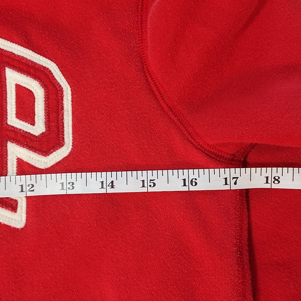 Gap, zip front, red fleece lined hoodie, size M (8-9) - Picture 3 of 6